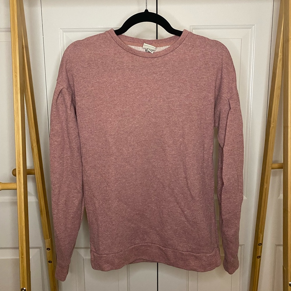 $6 in bundle-Pink Sparkle Sweater Sweatshirt with Puff Long Sleeve, XS, and eawy
